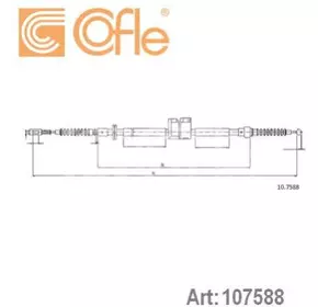 Трос ручка Audi 100/A6/V8 Quattro (91-97) лівий диски Cofle 107588
